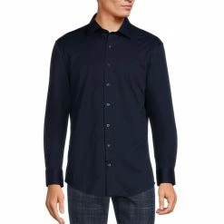 Promo ✨ Murano Non-Iron Slim Fit Spread Collar Cool Max Knit 👗 Dress 👚 Shirt White 👍