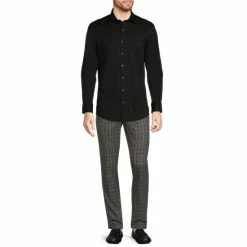 Promo ✨ Murano Non-Iron Slim Fit Spread Collar Cool Max Knit 👗 Dress 👚 Shirt White 👍 -Murano Shop unnamed file 246