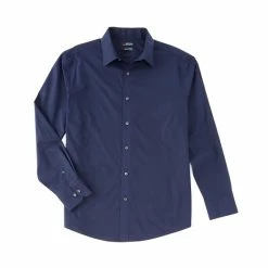 Brand new ✔️ Murano Wardrobe Essentials Solid Long-Sleeve Woven 👕 Shirt Dark Navy 🔔 -Murano Shop unnamed file 261