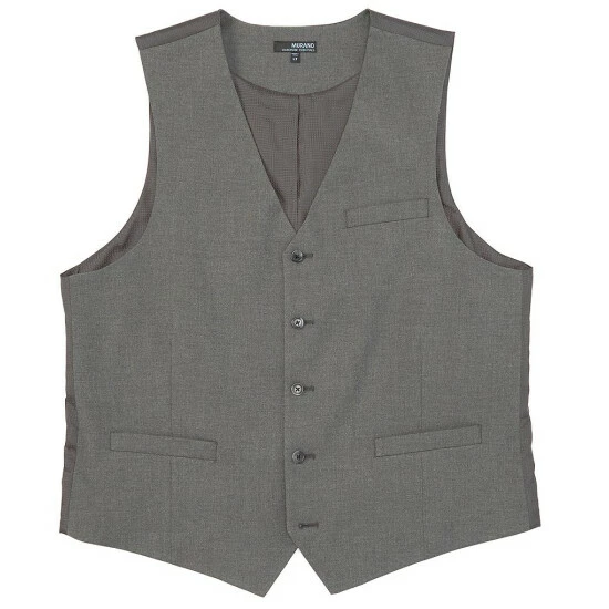 Budget ✨ Murano Big & Tall Wardrobe Essentials Suit Separates Twill Vest Charcoal ✔️ 3 Budget ✨ Murano Big & Tall Wardrobe Essentials Suit Separates Twill Vest Charcoal ✔️ - Image 3