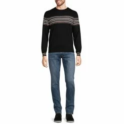 New 🔔 Murano Performance Textured Stripe Sweater Black 👏 -Murano Shop unnamed file 371
