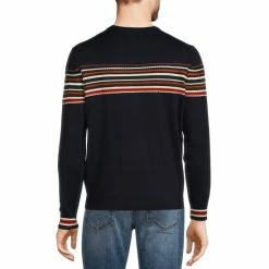 New 🔔 Murano Performance Textured Stripe Sweater Black 👏 -Murano Shop unnamed file 373