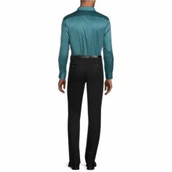 Deals ✔️ Murano Teal Solid Slim-Fit With Stretch Sateen Point Collar 👗 Dress 👚 Shirt ❤️ -Murano Shop unnamed file 416