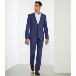 Best Sale 👍 Murano Slim-Fit Non-Iron Italian Solid Long-Sleeve Point Collar Woven 👚 Shirt Blue ✨ -Murano Shop unnamed file 439