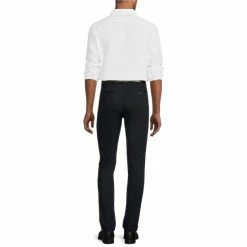 New ⌛ Murano Wardrobe Essentials Evan Extra Slim-Fit Chino Flat-Front 👗 Dress Pants Black 🔥 -Murano Shop unnamed file 44