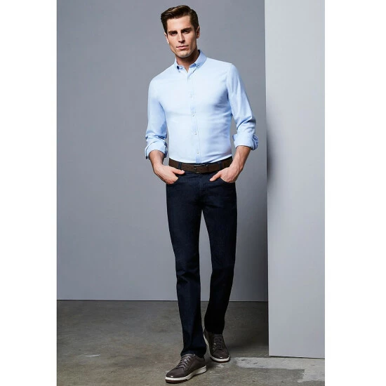 Best Sale 𧨠Murano Wardrobe Essentials Slim-Fit Solid Twill Long-Sleeve Woven π Shirt Light Periwinkle π 2 Best Sale 𧨠Murano Wardrobe Essentials Slim-Fit Solid Twill Long-Sleeve Woven π Shirt Light Periwinkle π - Image 2