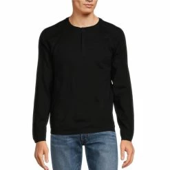 Top 10 β€οΈ Murano Performance Solid Henley Sweater Navy β€οΈ