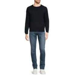 Top 10 ❤️ Murano Performance Solid Henley Sweater Navy ❤️ -Murano Shop unnamed file 506