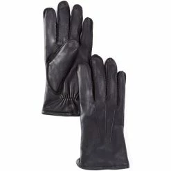 Coupon 🔥 Murano Men's Leather Lined Gloves Brown 😉