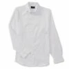 Cheapest ⌛ Murano Wardrobe Essentials Big & Tall Solid Twill Long-Sleeve Woven 👕 Shirt White 👍