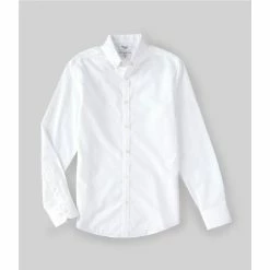 Budget ✔️ Murano Slim-Fit Non-Iron Italian Solid Long-Sleeve Woven 👚 Shirt White 🤩