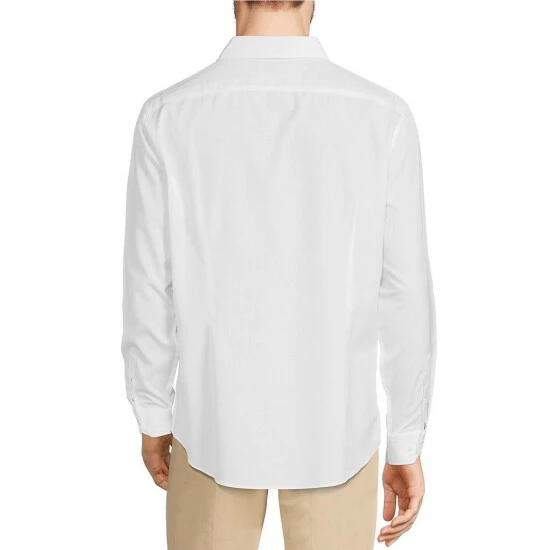 Budget ✔️ Murano Slim-Fit Non-Iron Italian Solid Long-Sleeve Woven 👚 Shirt White 🤩 3 Budget ✔️ Murano Slim-Fit Non-Iron Italian Solid Long-Sleeve Woven 👚 Shirt White 🤩 - Image 3