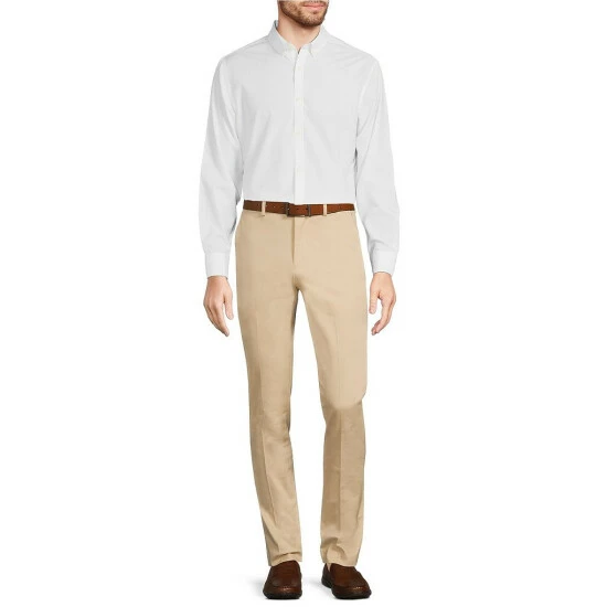 Budget ✔️ Murano Slim-Fit Non-Iron Italian Solid Long-Sleeve Woven 👚 Shirt White 🤩 4 Budget ✔️ Murano Slim-Fit Non-Iron Italian Solid Long-Sleeve Woven 👚 Shirt White 🤩 - Image 4