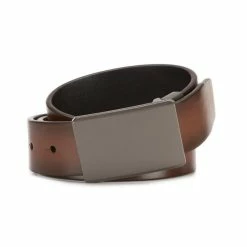 Best Pirce ✔️ Murano Bronze Plaque Reversible Leather Belt Brown 🥰