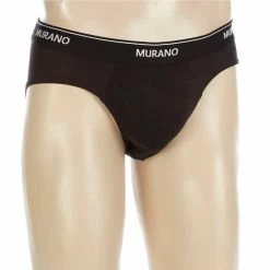 Deals 🤩 Murano Solid 3-Pack Cotton Low Rise Briefs 3-Pack Black Assorted 🧨