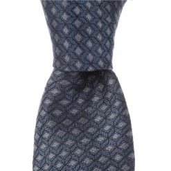 Deals 😉 Murano Big & Tall 3D Geometric 3 1/8#double; Silk Tie Brown 🎁