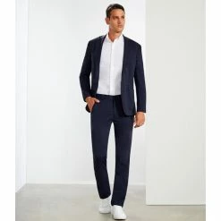 Top 10 🎁 Murano Slim-Fit Solid Long-Sleeve Woven 👕 Shirt Light Blue ✨ -Murano Shop unnamed file 615