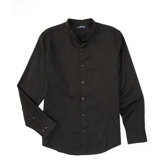 Best deal 👍 Murano Wardrobe Essentials Slim-Fit Textured Long-Sleeve Woven 👚 Shirt Black 💯 3 Best deal 👍 Murano Wardrobe Essentials Slim-Fit Textured Long-Sleeve Woven 👚 Shirt Black 💯 - Image 3