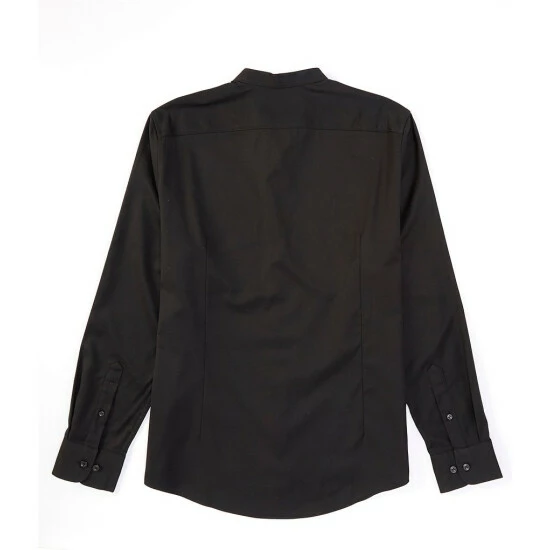 Best deal 👍 Murano Wardrobe Essentials Slim-Fit Textured Long-Sleeve Woven 👚 Shirt Black 💯 4 Best deal 👍 Murano Wardrobe Essentials Slim-Fit Textured Long-Sleeve Woven 👚 Shirt Black 💯 - Image 4