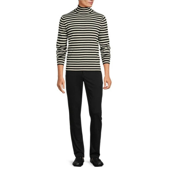Best Sale โค๏ธ Murano Performance Feeder Stripe Turtleneck Sweater Black ๐ 3 Best Sale โค๏ธ Murano Performance Feeder Stripe Turtleneck Sweater Black ๐ - Image 3