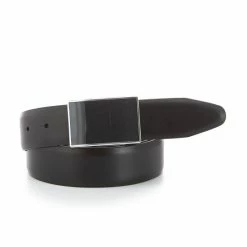 Outlet 🤩 Murano Plaque Reversible Leather Belt Black ✨