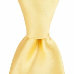 Hot Sale 🤩 Murano Big & Tall Solid Satin Traditional 3 1/8#double; Silk Tie Yellow 🥰 -Murano Shop unnamed file 670