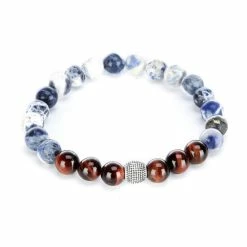 Cheapest 🤩 Murano Glass Bead Stretch Bracelet Blue/brown 🧨 -Murano Shop unnamed file 673
