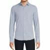 Budget ✔️ Murano Slim-Fit Diamond Print Performance Stretch Long-Sleeve Woven 👕 Shirt White 🔥