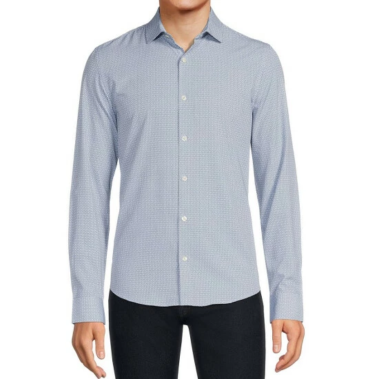 Budget โ๏ธ Murano Slim-Fit Diamond Print Performance Stretch Long-Sleeve Woven ๐ Shirt White ๐ฅ 1 Budget โ๏ธ Murano Slim-Fit Diamond Print Performance Stretch Long-Sleeve Woven ๐ Shirt White ๐ฅ