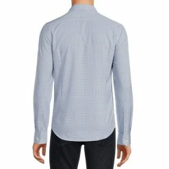Alternative view of Budget ✔️ Murano Slim-Fit Diamond Print Performance Stretch Long-Sleeve Woven 👕 Shirt White 🔥