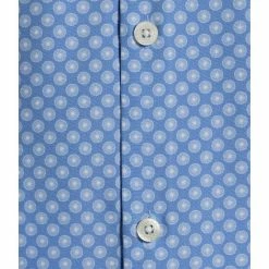 Buy 🎁 Murano Slim-Fit Bubble Print Performance Stretch Long-Sleeve Woven 👕 Shirt Blue 🎉 -Murano Shop unnamed file 705