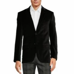 Buy 🔔 Murano Slim-Fit Velvet Blazer Black 😀