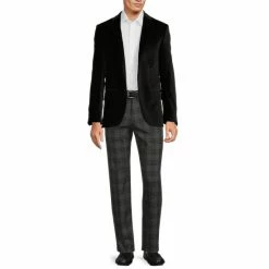 Buy 🔔 Murano Slim-Fit Velvet Blazer Black 😀 -Murano Shop unnamed file 729