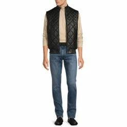 Outlet 💯 Murano Quilted Diamond Leather Vest Black 🛒 -Murano Shop unnamed file 763