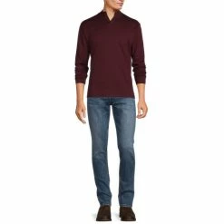 Coupon 🔥 Murano Liquid Luxury Interlock Open Mock Neck Long-Sleeve Tee Black 😀 -Murano Shop unnamed file 767