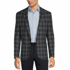 Outlet ⭐ Murano Slim-Fit Blue Plaid Suit Separates Blazer 🎁 -Murano Shop unnamed file 777