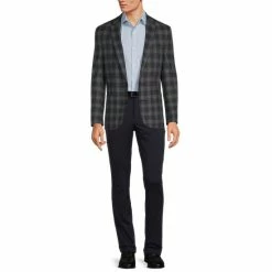 Outlet ⭐ Murano Slim-Fit Blue Plaid Suit Separates Blazer 🎁 -Murano Shop unnamed file 778