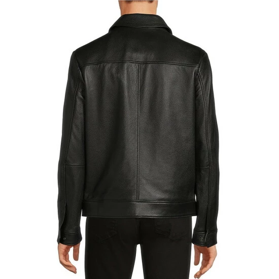 Cheap π Murano Pebble Texture Lamb Leather Jacket Black π― 2 Cheap π Murano Pebble Texture Lamb Leather Jacket Black π― - Image 2