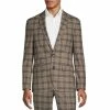 Deals 👍 Murano Electric Jungle Collection Slim-Fit Plaid Suit Separates Blazer Grey ✔️