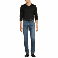 New ⭐ Murano Liquid Luxury Slim-Fit Jersey Long-Sleeve V-Neck Tee Dark Copper 👏 -Murano Shop unnamed file 862