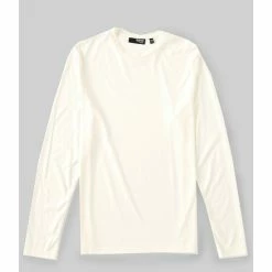 Cheapest 🎉 Murano Liquid Luxury Slim-Fit Solid Long-Sleeve Jersey Crew Black ❤️