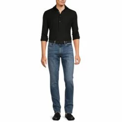 Wholesale 🤩 Murano Liquid Luxury Slim-Fit Long Sleeve Polo 👚 Shirt Dark Navy 😍 -Murano Shop unnamed file 882