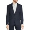 Promo 🔥 Murano Big & Tall Slim-Fit Plaid Suit Separates Blazer Navy 🔥