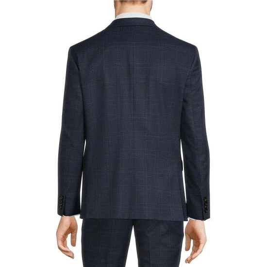 Promo π₯ Murano Big & Tall Slim-Fit Plaid Suit Separates Blazer Navy π₯ 2 Promo π₯ Murano Big & Tall Slim-Fit Plaid Suit Separates Blazer Navy π₯ - Image 2
