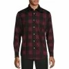 Promo ✨ Murano Buffalo Plaid Long-Sleeve Woven 👕 Shirt Black 🛒