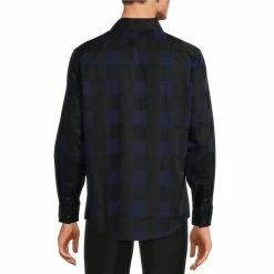 Promo ✨ Murano Buffalo Plaid Long-Sleeve Woven 👕 Shirt Black 🛒 -Murano Shop unnamed file 901
