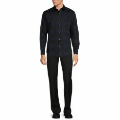 Promo ✨ Murano Buffalo Plaid Long-Sleeve Woven 👕 Shirt Black 🛒 -Murano Shop unnamed file 902