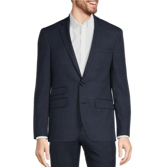 Best Sale π Murano Slim-Fit Plaid Suit Separates Blazer Navy π 1 Best Sale π Murano Slim-Fit Plaid Suit Separates Blazer Navy π