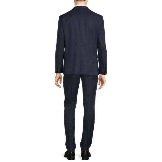 Best Sale π Murano Slim-Fit Plaid Suit Separates Blazer Navy π 4 Best Sale π Murano Slim-Fit Plaid Suit Separates Blazer Navy π - Image 4