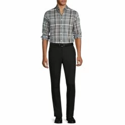 Best Pirce ✨ Murano Electric Jungle Collection Slim-Fit Plaid Long-Sleeve Woven 👕 Shirt Grey 🎉 -Murano Shop unnamed file 973